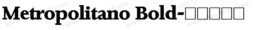 Metropolitano Bold字体转换